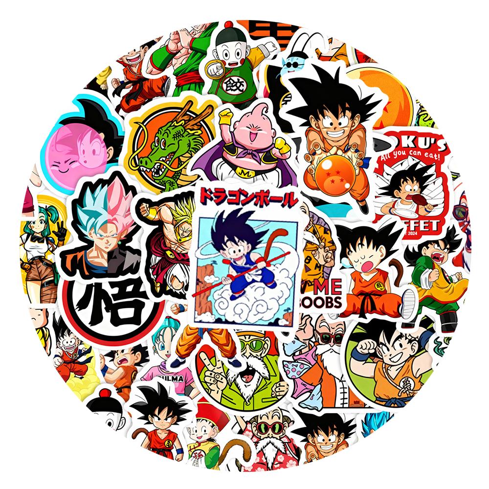 10/30/60pcs Anime Dragon Ball Stickers Cartoon Graffiti Decals DIY Laptop Phone Car Skateboard Diary Waterproof Sticker Toys