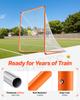 VEVOR Lacrosse Goal, 6' X 6' Lacrosse Net, Steel Frame Backyard Lacrosse Training Equipment, Portable Lacrosse Goal with Carry Bag