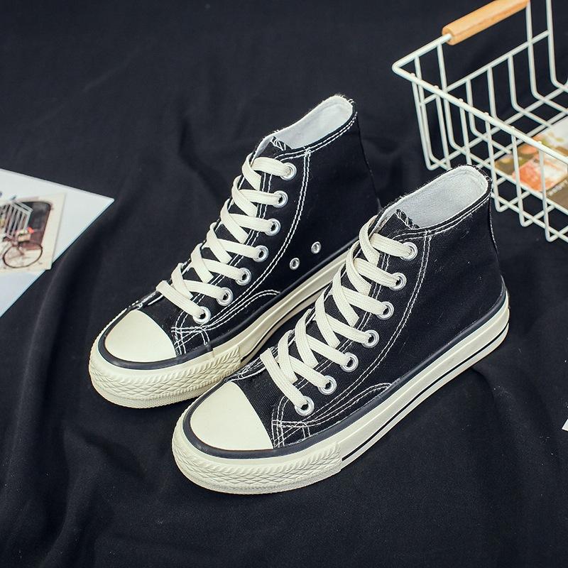 High-top replica canvas shoes women's retro casual board shoes rubber shoes men's and women's couple shoes