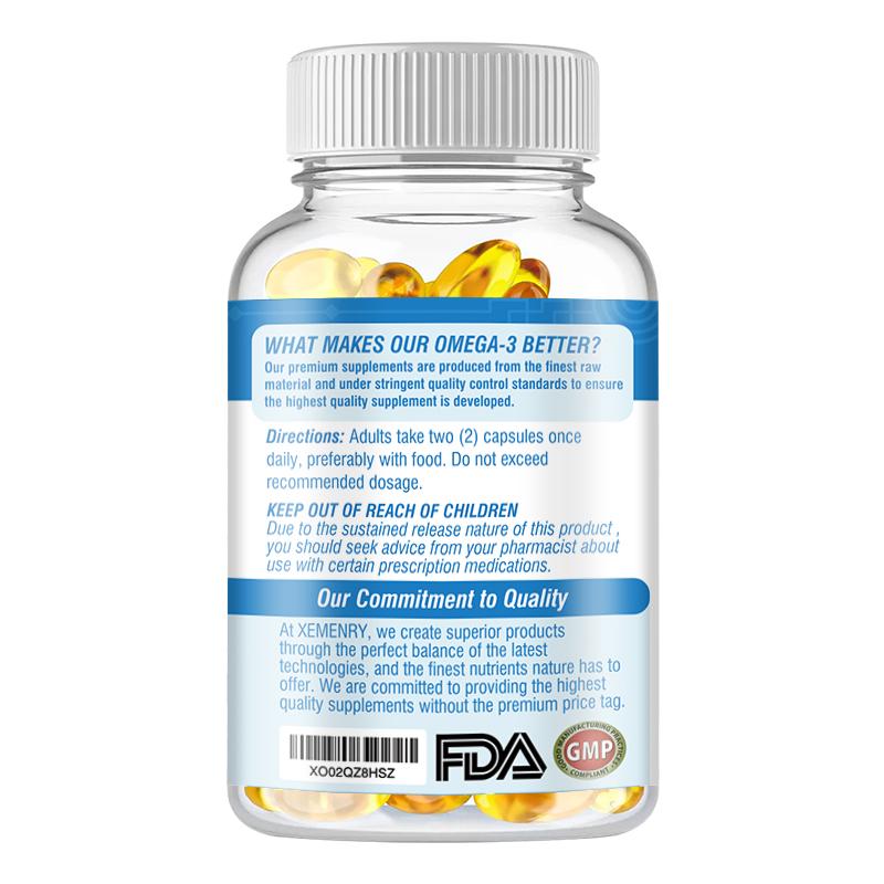 Omega 3 Fish Oil 4500mg - EPA, DHA - Heart, Brain, Skin & Joint Health
