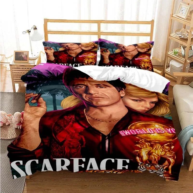 Scarface Comfortable Duvet Quilt Cover Pillowcase Bedding Set Children Bedroom Decoration Home Textile