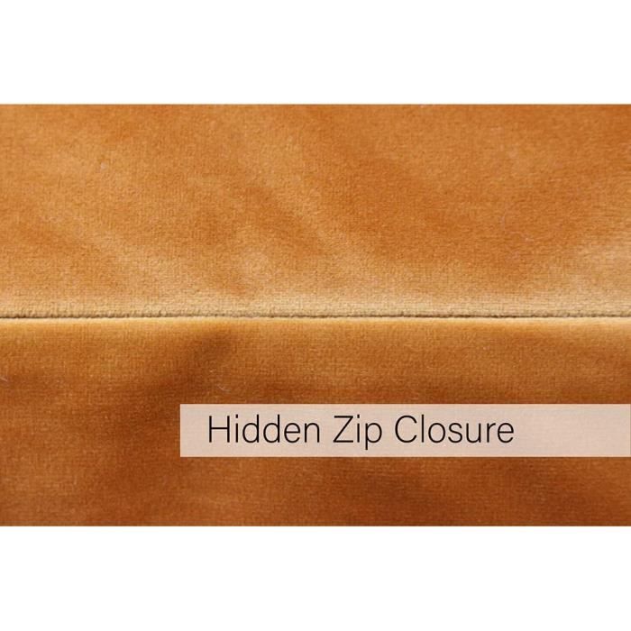 Coussin Rectangulaire - PAOLETTI - Fiesta - Housse en Faux Velours - 35x50 cm - Réversible - Rouille/Kaki