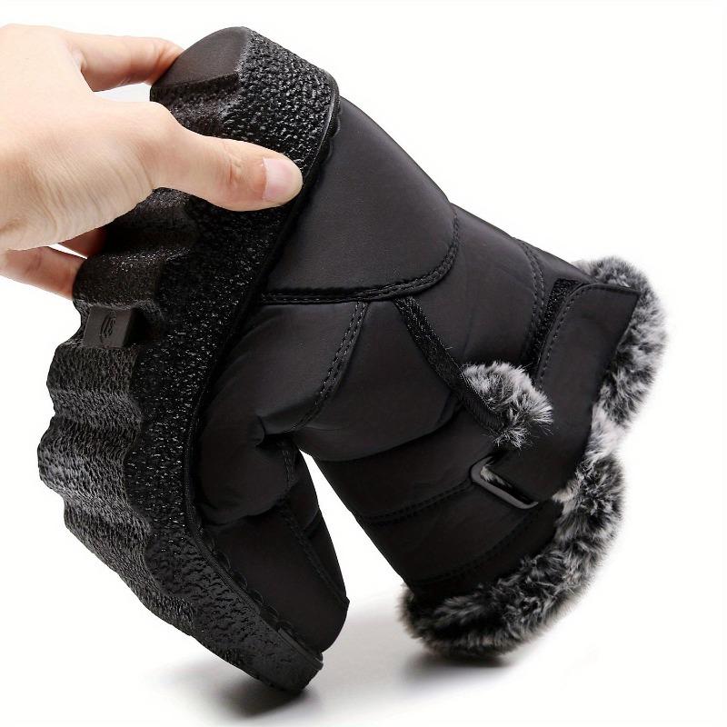 Wasserdichte Winterstiefel für Damen, neuer Kunstpelz, langer Plüsch-Schneestiefel, Plateaustiefeletten für Damen, warme Baumwoll-Paarschuhe