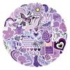 60 Purple Cartoon Stickers: Waterproof Decorations for Stationery, Water Cups, and Computers