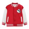 2025 Neuer Stil Jungen Fleece-gefütterte Baseballjacke für Herbst & Winter
