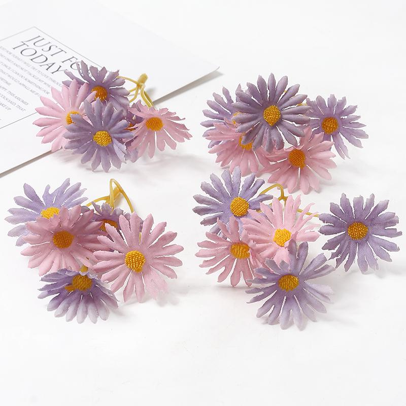 Daisy Silk Flower Bouquet for DIY Headdress, Wreath, Gift Box, or Home Decor
