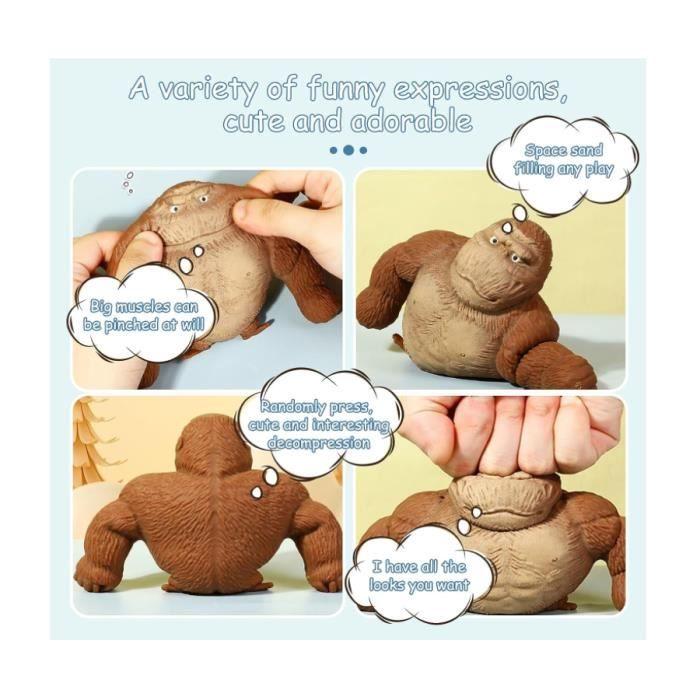 Squishy Monkey Stress Relief Toy - Latex Gorilla Figurine - 4PCS
