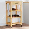 VidaXL Kitchen Trolley MONZA 48x40x90 Cm Solid Pine Wood 376079