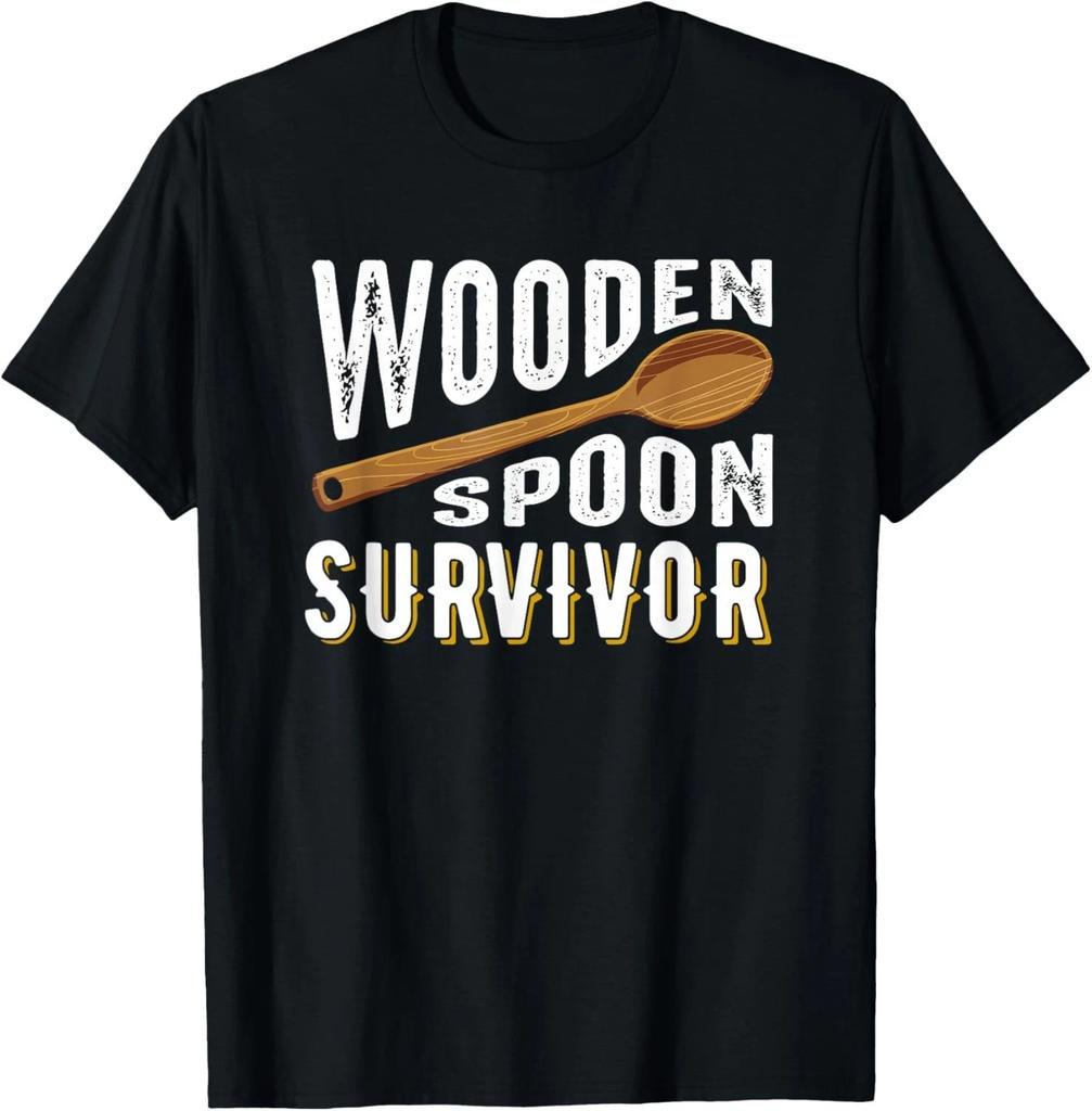 Wooden Spoon Survivor Champion Funny Gift Unisex T-Shirt