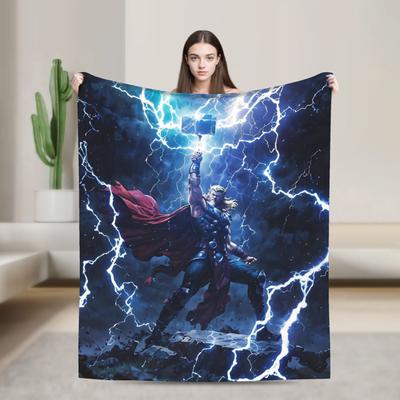 Thor Couverture Chaude Douce Drôle Peluche Jeté de Canapé Fauteuil Pique-nique Flanelle Couvre-lit Housse de Lit