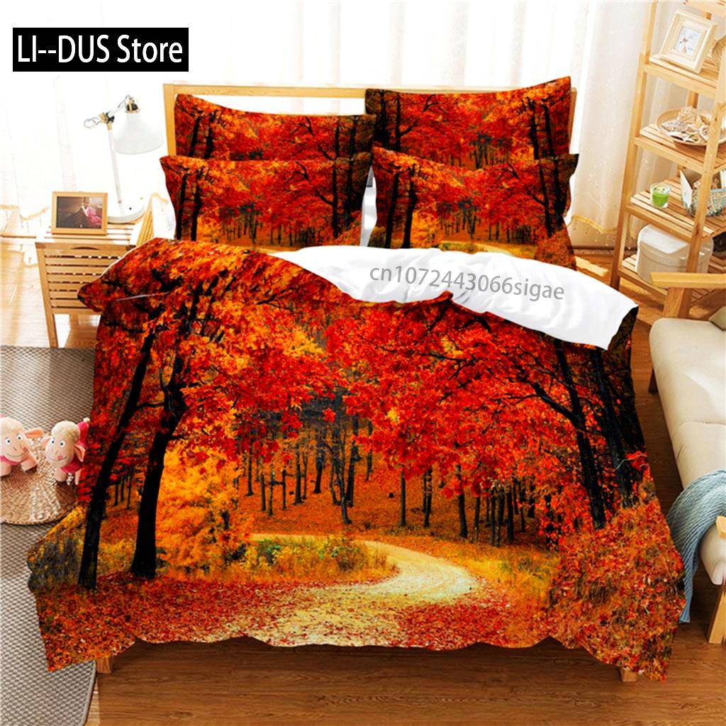 Green Forest Bedding Set Duvet Cover Set 3d Bedding Digital Printing Queen Size Bedding Set Fashion Design