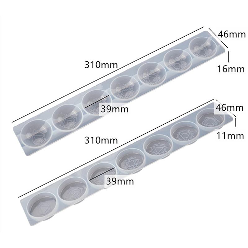 2 Stücke Silikon 7 Chakra Uv Harz Form Diy Handwerk Anhänger Schmuck Zubehör