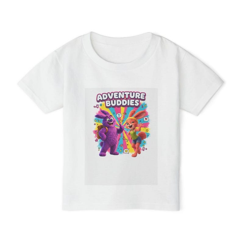 Adventure Buddies toddler T-shirt | colorful cartoon friends, kids tee