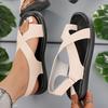 Fashion Women Fashion Leather Casual Comfortable Shoe 2025 New Summer Women's Thick-sole Roman Sandals