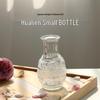Retro Embossed Transparent Glass Vase: French-Inspired Luxury Home Decor for Living Room