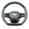 Genuine Leather Steering Wheel Cover for 24 Geely Models: Haoyue L, Xingyue L, Zhiqing, Xingrui, Binrui, Binyue - Green