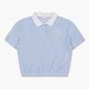 Le Coq Sportif Terry Crop Polo Collar T shirT Gbl   qp222TTs55