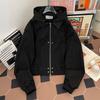Vintage Faux Two-Piece Hooded Jacket Men Women Streetwear Style Casual Outerwear Fall