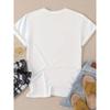Plus Size, Yalla Letter Print Plus Size Women's T-shirt, Short Sleeve Crew Neck Casual Top for Summer & Spring