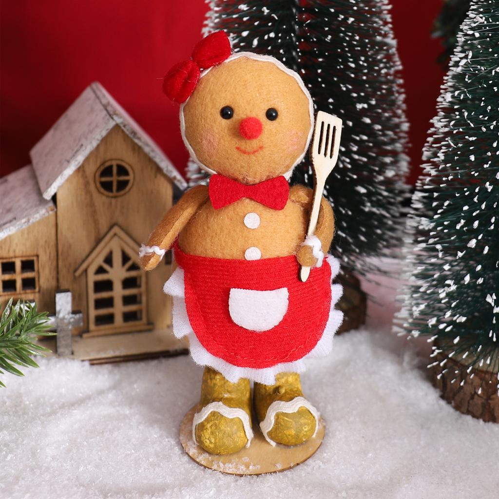 Pluszowe Piernikowe Lalki Kucharz Piernikowy Ludzik Ozdoby Świąteczne na Biurko Na Nowy Rok Imprezę Festiwal Prezent Dekoracja Artykuły Domowe