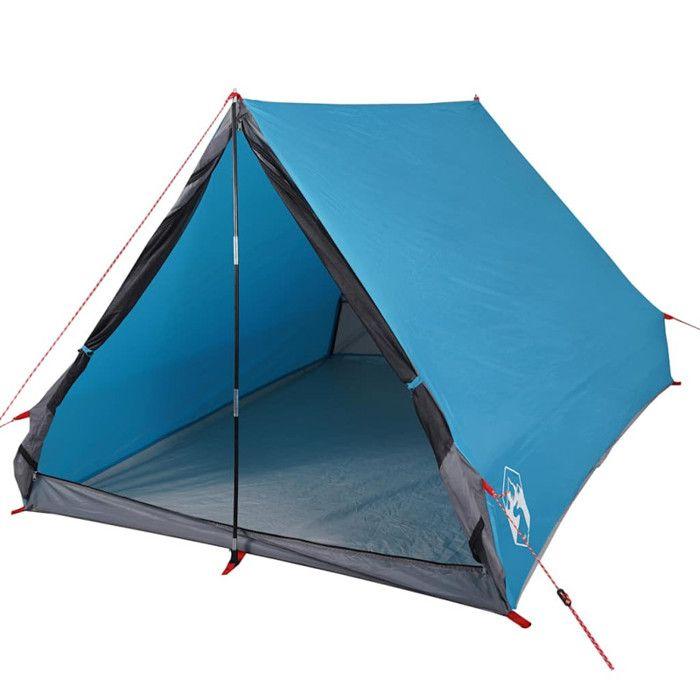 VidaXL Tente de camping en forme de A 2 personnes bleu imperméable, tente, abri de camping, abri de jardin, tente de jardin, 94756