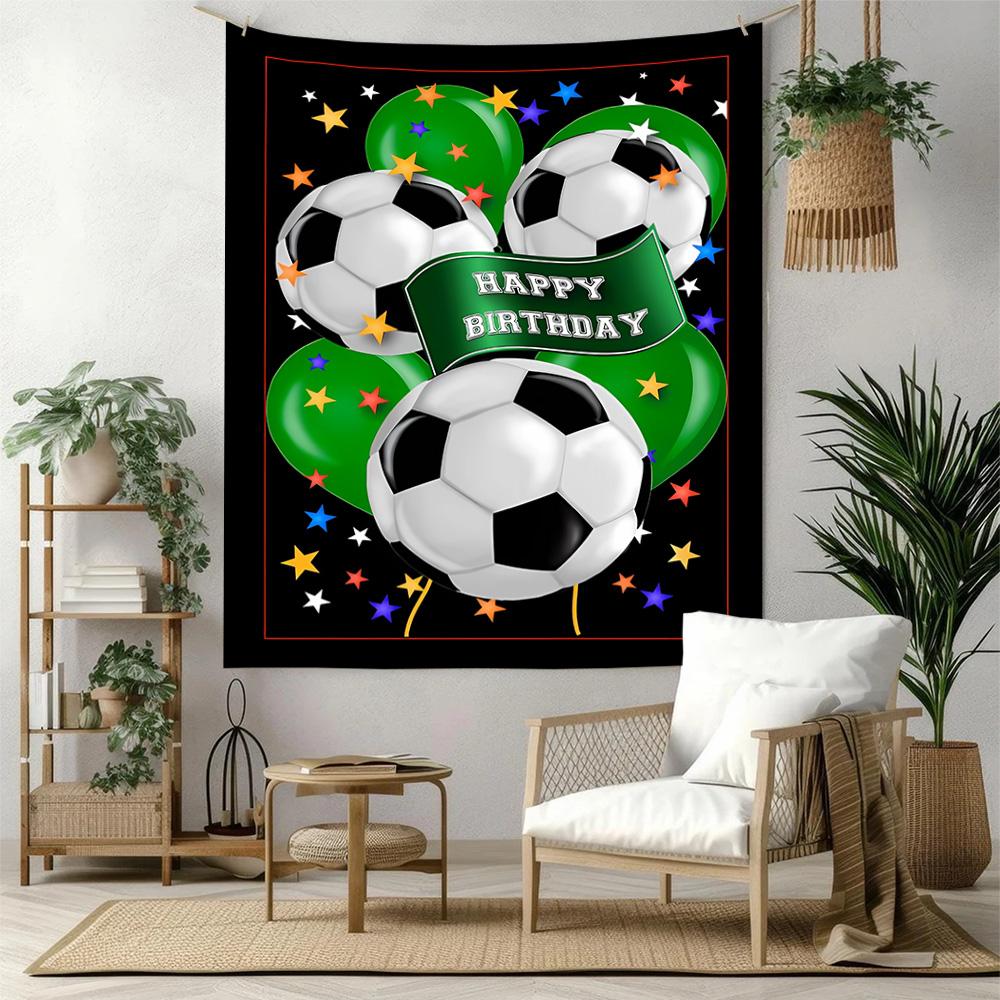 Fußball Wanddekoration Wandteppich Kunst Für Haustier-Gedenken Geburtstag Hochzeitsparty Hintergrund Familien Geschenk