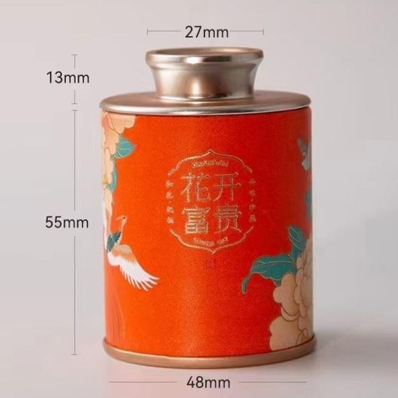Solid Mini Empty Tea Tin Can Household Green Black Tea Sealed Jar Portable Travel Small Tea Packaging Box Mini Sealed Paper Ca