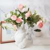 Hjerte Blomstervase Menneskelig Hjerte Organ Form Harpiks Vase Borddekor Blomsterholder for Hjemmekontor Skrivebord Stue