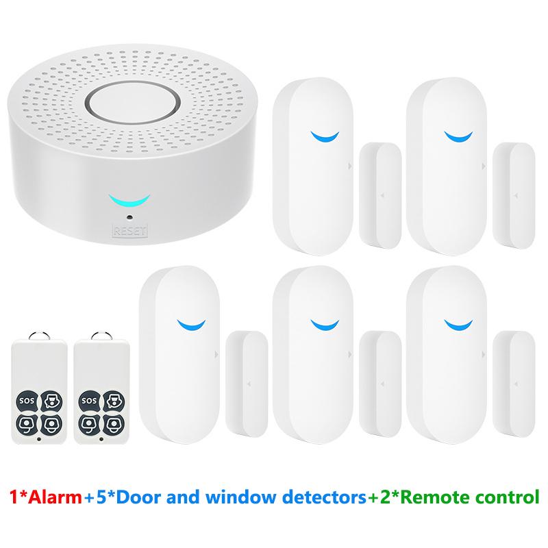 Tuya WiFi Smart Home Alarm System 433MHz Burglar Security Alarm Siren Smart Life App Control Wireless Home Alarms System Kits
