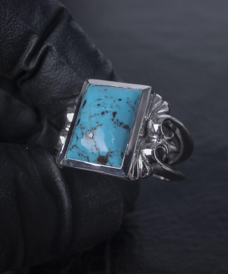Josilver Sprout Square Ring (Turquoise)