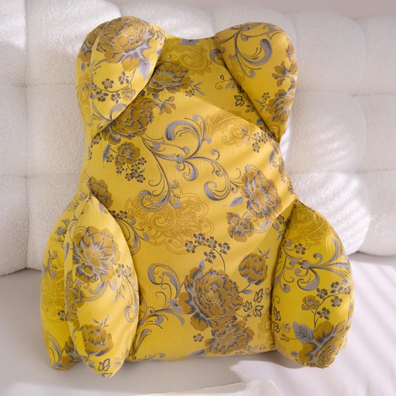 Cushion That Conforms To The Spinal Curve Neck Support Pillow Active Printed and Dyed Fabric Waist Support Mat Convenient To Carry Cushions 1pcs