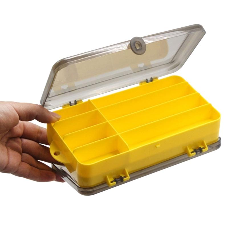 13 Grid Double Sided Fishing Tackle Box Placing Baits Plastic Tackle Box Waterproof Portable Lure Storage Container