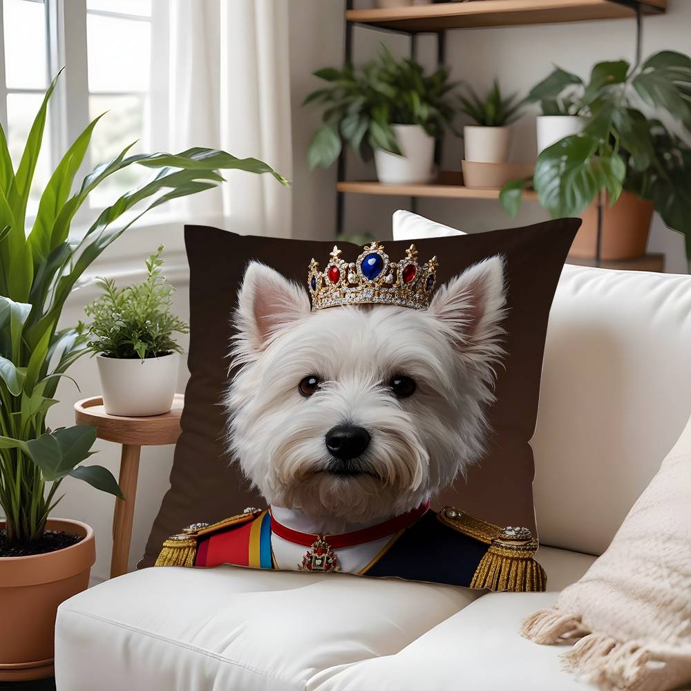 West Highland White Terrier Pillow Case  Plush Fabric Soft  Pillowcase Double Sided Print Cushion Cover Household Gifts