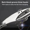 Fishing Bait Vivid Mirror Polished Metal Tip Point Barb Design Artificial Bait for Angling