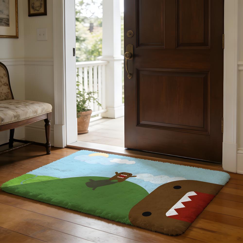 DDomokun Japan Floor Mat Soft Flannel Absorbent Mat Non-Slip Rug Home Bedroom Bathroom