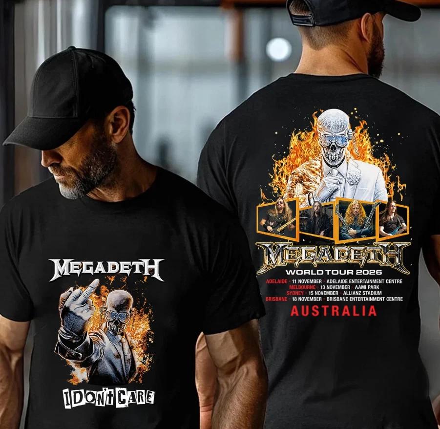 Megadeth World Tour 2026 Australia With Tour Dates T- Shirt 4XL