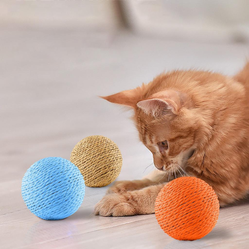 Sisal Ball Extra Large Toy Self-Enjoyment And Boredom Relief Yarn Ball Funny Stick Bell Bell Teeth Grinding And -Resistant Pet Toy Ball