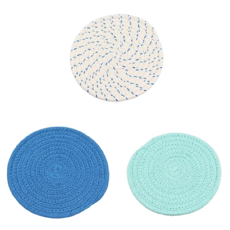 1/3pcs Handmade Braided Drink Coaster Woven Placemats Heat-Resistant Mat