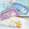 Large Capacity Pencil Pouch Quilted Design Pen Bag Cute Design Pencil Box School Use