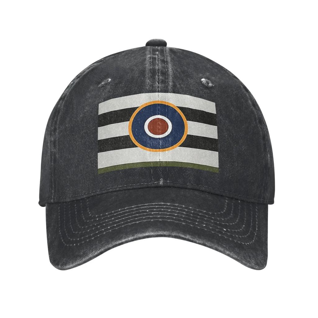 DDay Stripes With RAF Roundel Denim Fabric Cap Casual Baseball Caps Adjustable Hat Summer Unisex Baseball Hats