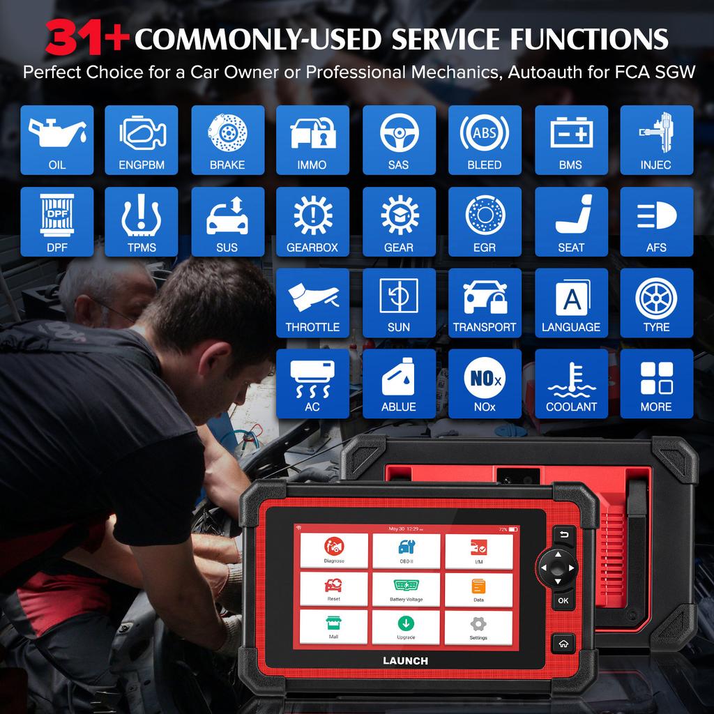 LAUNCH X431 CRP919E Car Diagnostic Scan Tool Full System Automotive OBD2 Scanner Active Test CANFD/DIOP Pk CRP919X