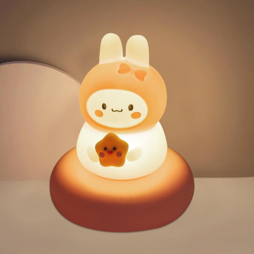Lovely LED Night Light for Kids 3 Level Dimmable Nursery Sleeping Nightlight  Touch Sensor Beside Lamp for Toddler Decor
