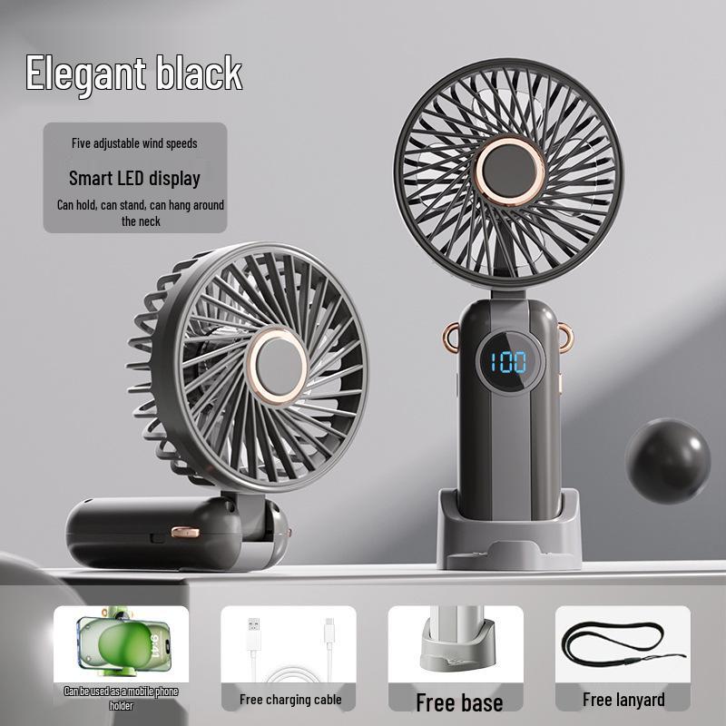 Portable USB Rechargeable Cartoon Mini Fan with Long Battery Life for Summer Cooling