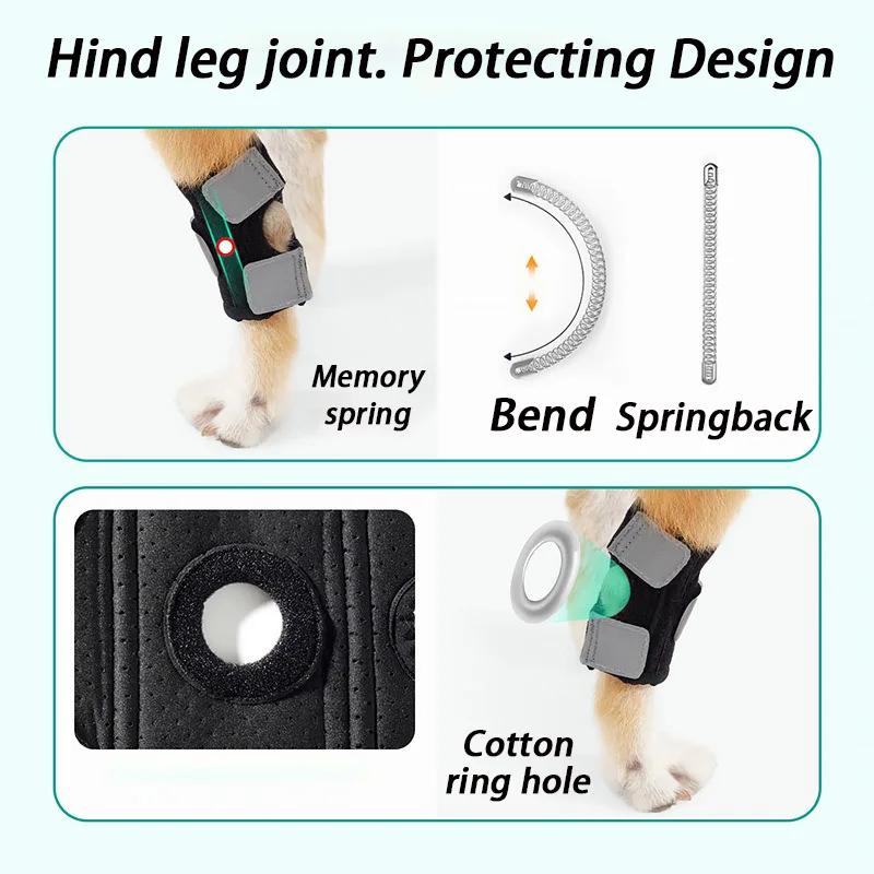 Elderly Dogs Knee Pads Assisted Support Exercise Kneepad Dogs Hind Leg Protection Cover Safety Dog Kneepad Product Leg Guards Recovery Straps Supplies
