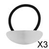 3x Metal Elastic Hair Ties, Braids Zopfgummi, Ponytail Holder,