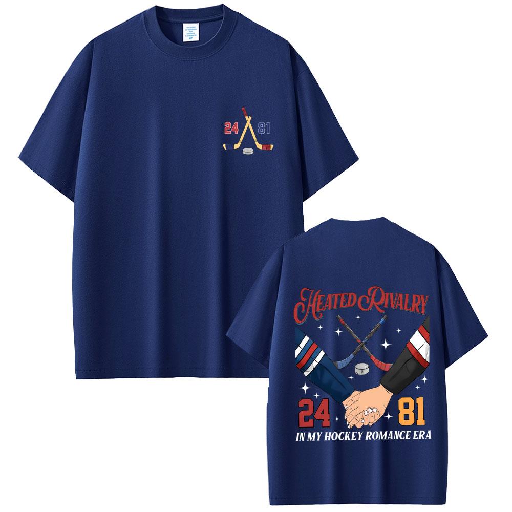 Heated Rivalry in My Hockey Romance Era Tshirt Shane Hollander Ilya Rozanov Hollanov 2481 Graphic Tshirt Male Fashion Top