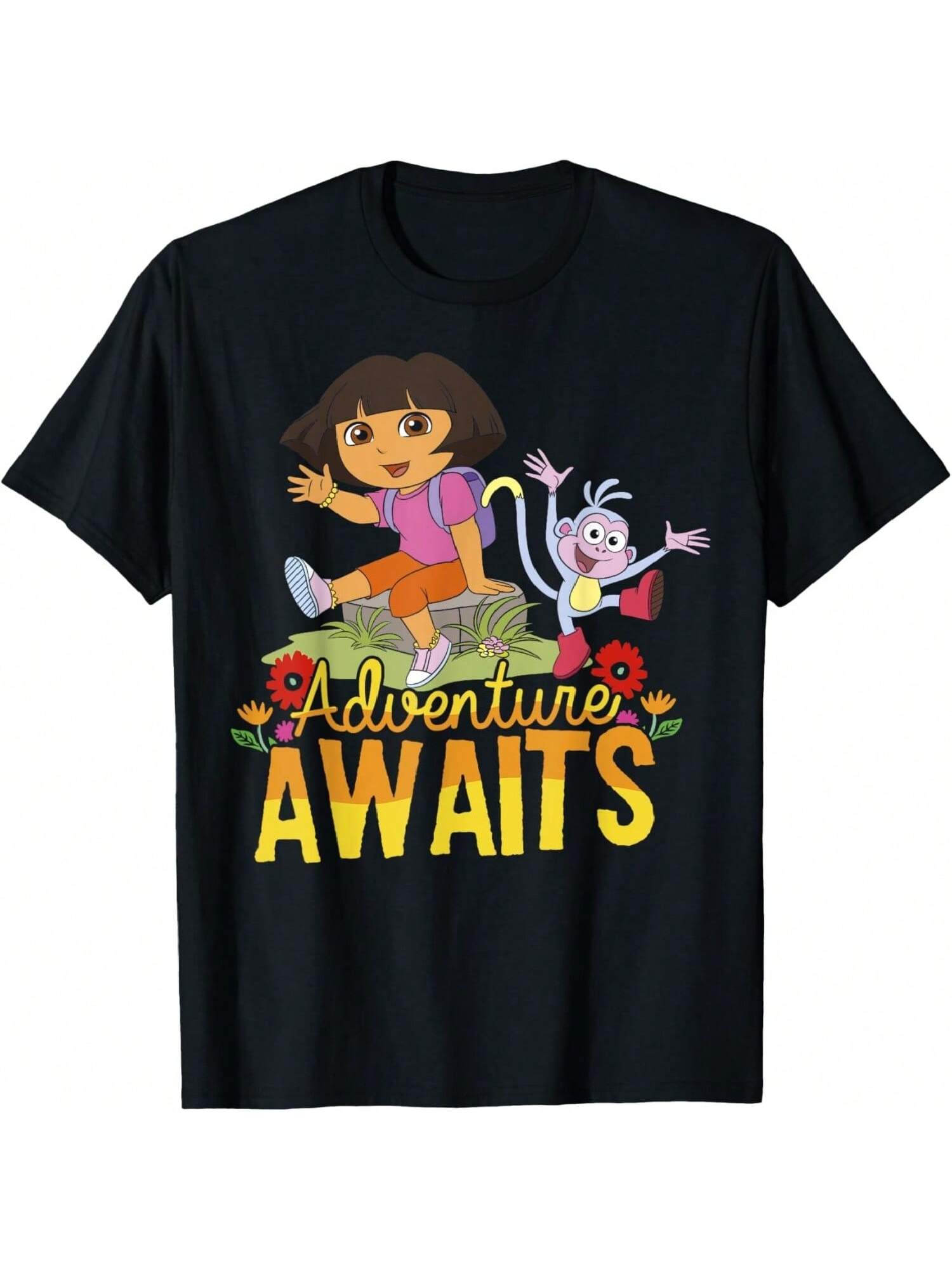 

Dora And Boots Adventure Awaits Women s Cotton TShirt, Premium Cotton Quality Printing, Durable And Longlasting, Casual And Fashionable XXXXXL