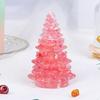 Faux Crystal Christmas Tree Figurine Mini Artificial Crystal Tree Tabletop Ornament for Winter Holiday Home Decor