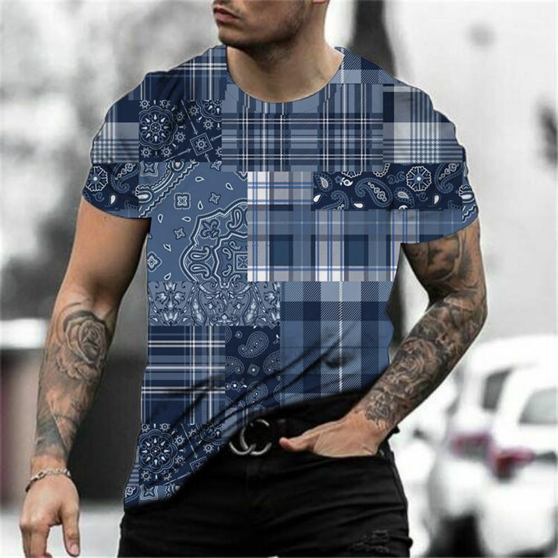 Fashion Paisley Graphics 3D Printed T-shirts Summer Trend Short Sleeve Casual Streetwear Oversized Cool T-shirts