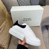 Original Mcqueen White Shoes Cowhide Versatile Board Shoes Men'S And Women'S Platform Muffin Shoes Increased By 5Cm